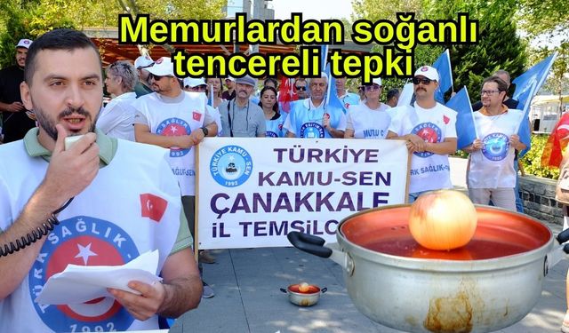 Memurlardan soğanlı tencereli tepki (Video)