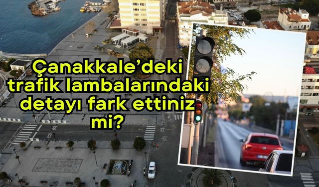 Çanakkale’deki trafik lambalarındaki detayı fark ettiniz mi?