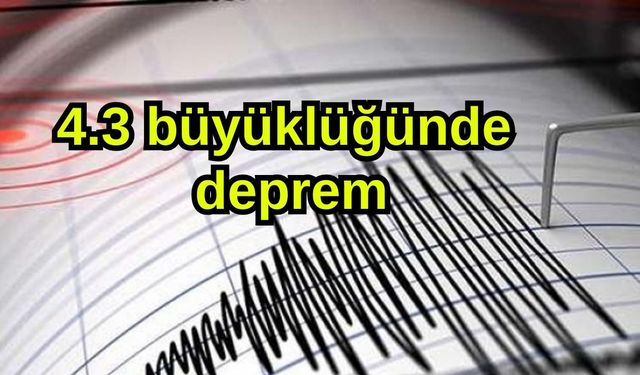 4.3 büyüklüğünde deprem