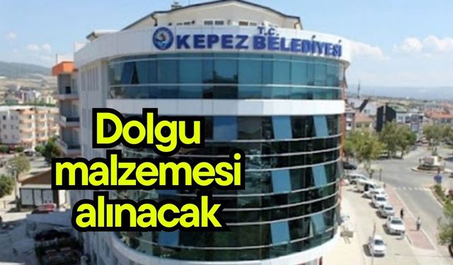 Dolgu malzemesi alınacak