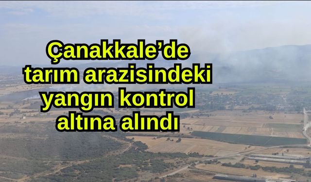 Çanakkale’de tarım arazisindeki yangın kontrol altına alındı