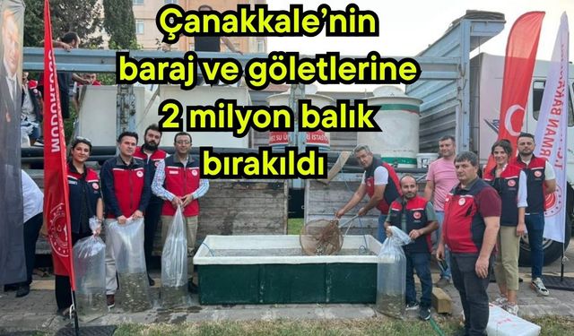 Çanakkale’nin baraj ve göletlerine 2 milyon balık bırakıldı