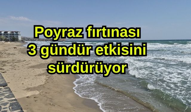 Poyraz fırtınası 3 gündür etkisini sürdürüyor (Video)