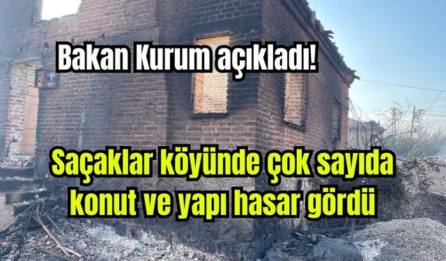 Bakan Kurum, Çanakkale'deki yangında hasar gören konut sayısını açıkladı
