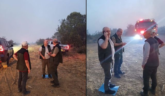 Çanakkale Valisi Toraman yangından etkilenen köyde incelemelerde bulundu