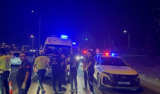 Çalıntı araçla kaçak göçmen taşırken kaza yaptı