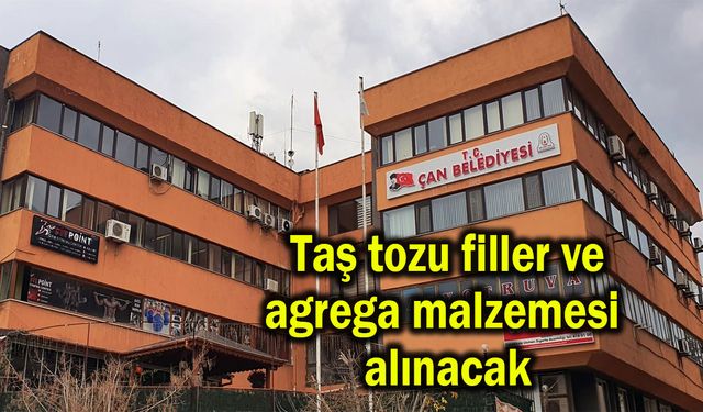 Taş tozu filler ve agrega malzemesi alınacak