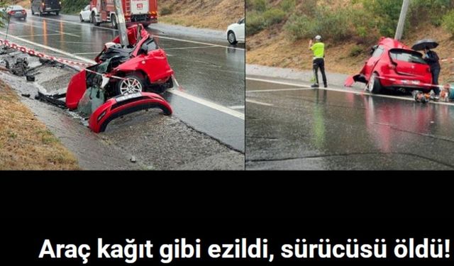 Direğe çarptı, hayatını kaybetti (Video)