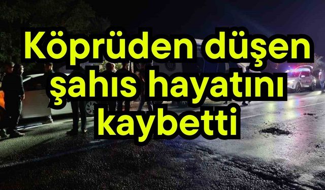 Köprüden düşen şahıs hayatını kaybetti