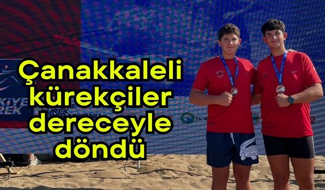 Çanakkaleli kürekçiler dereceyle döndü