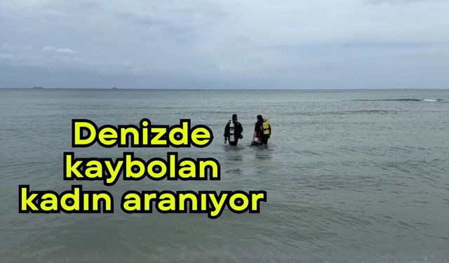 Denizde kaybolan kadın aranıyor (Video)