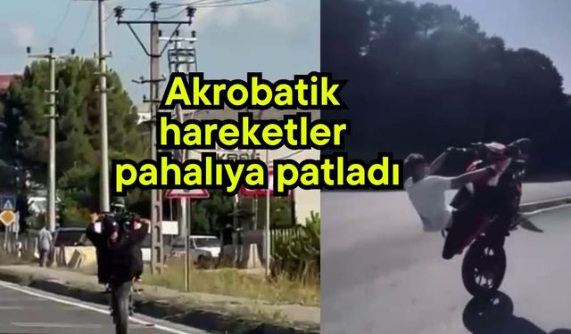 Akrobatik hareketler pahalıya patladı (Video)