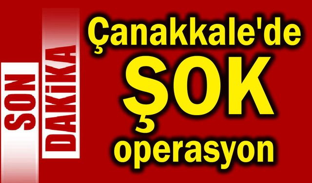 Çanakkale'de şok operasyon! Yakalandılar...