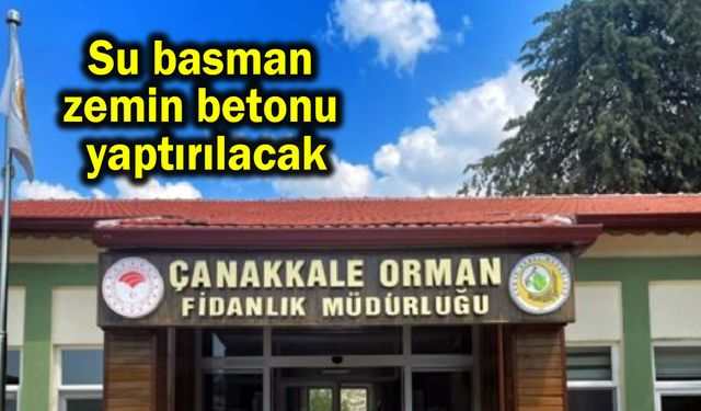 Su basman zemin betonu yaptırılacak