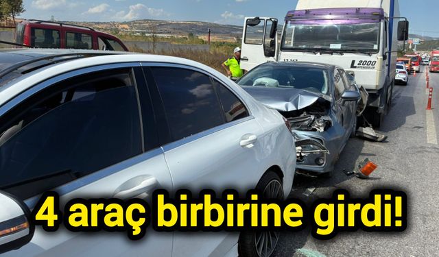 4 araç birbirine girdi!