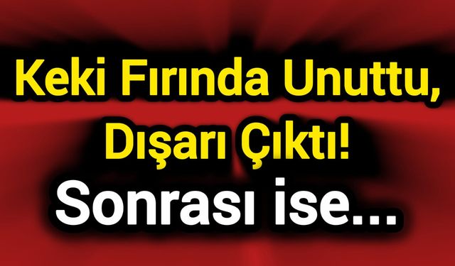 Keki Fırında Unuttu, Dışarı Çıktı! Sonrası ise...