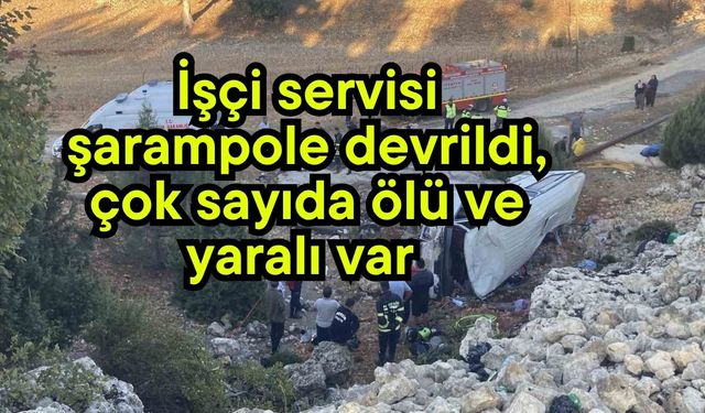 İşçi servisi şarampole devrildi, çok sayıda ölü ve yaralı var