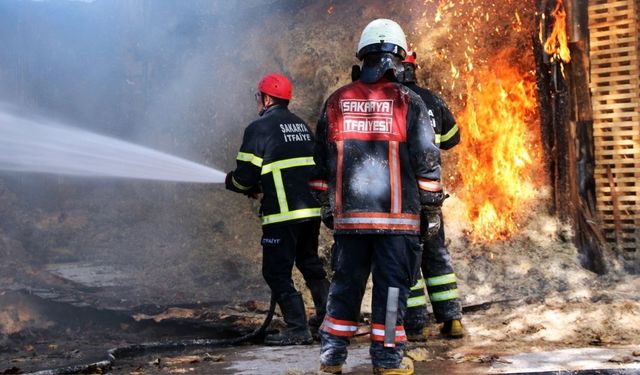 Ahşap atölyesinde korkutan yangın