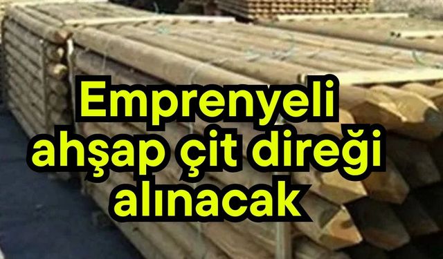 Emprenyeli ahşap çit direği alınacak