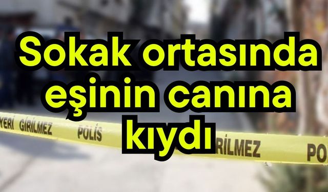 Sokak ortasında eşinin canına kıydı