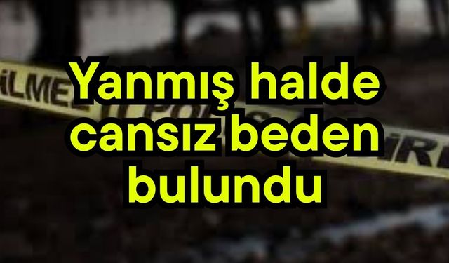 Yanmış halde cansız beden bulundu