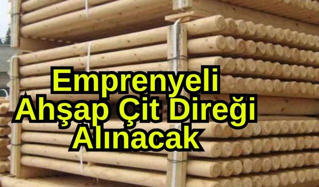 Emprenyeli ahşap çit direği alınacak