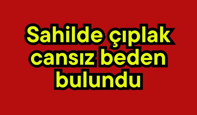 Sahilde çıplak cansız beden bulundu
