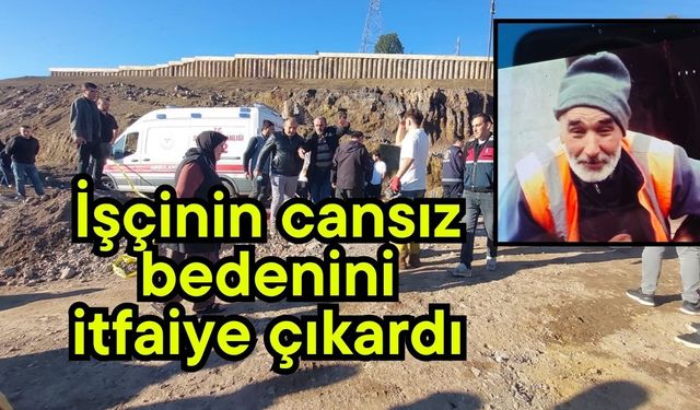 İşçinin cansız bedenini itfaiye çıkardı (Video)