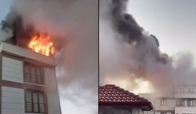 Çanakkale Biga'da ev yangını (Video)