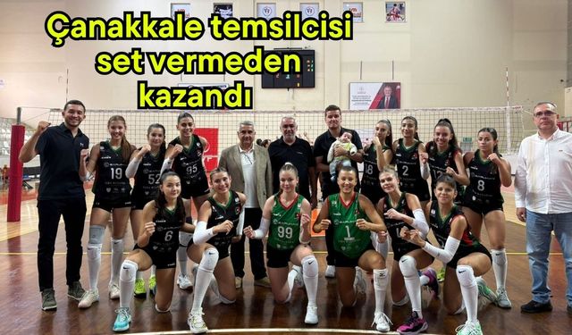 Çanakkale temsilcisi set vermeden kazandı