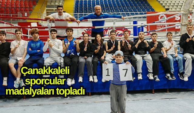 Çanakkaleli sporcular madalyaları topladı