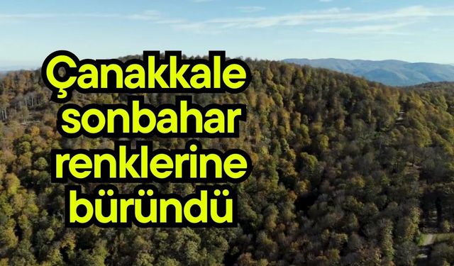 Çanakkale  sonbahar renklerine büründü (Video)
