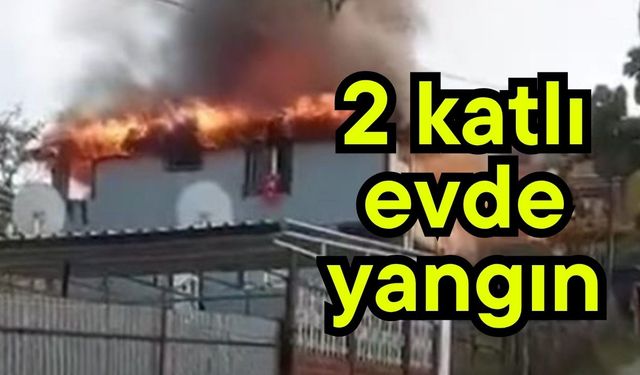 2 katlı evde yangın