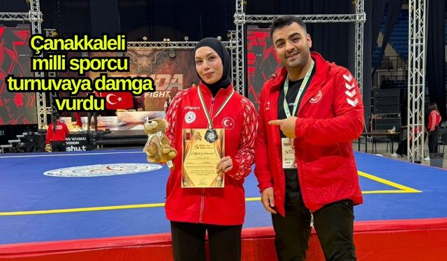 Çanakkaleli milli sporcu turnuvaya damga vurdu