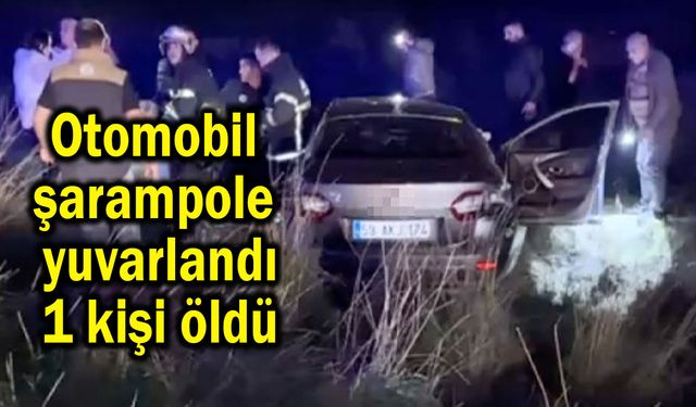 Otomobil şarampole yuvarlandı 1 kişi öldü