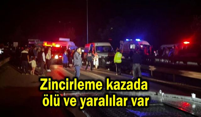 Zincirleme kazada ölü ve yaralılar var (Video)