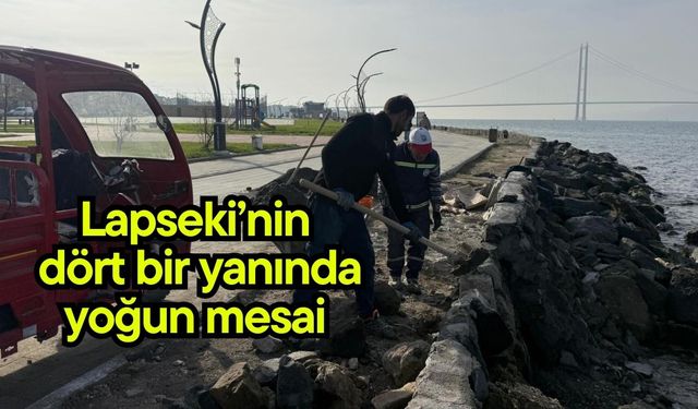 Lapseki’nin dört bir yanında yoğun mesai