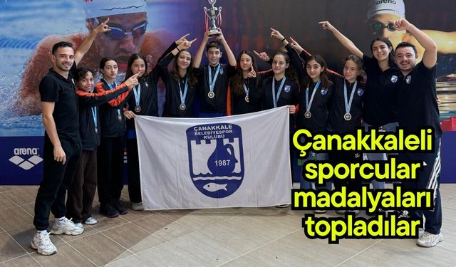 Çanakkaleli sporcular madalyaları topladılar