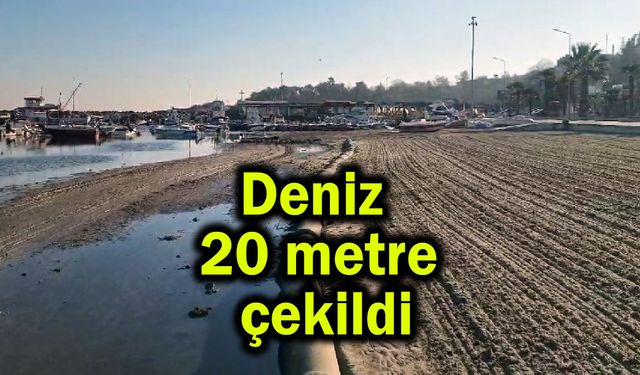 Deniz yaklaşık 20 metre çekildi (Video)