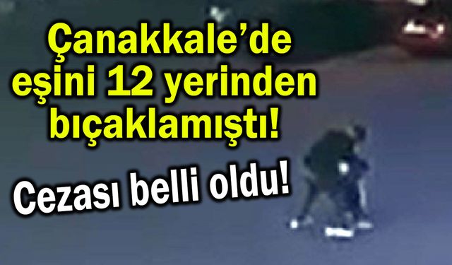 Çanakkale’de eşini 12 yerinden bıçaklamıştı!