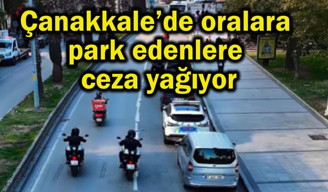 Çanakkale’de oralara park edenlere ceza yağıyor