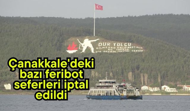 Çanakkale'deki bazı feribot seferleri iptal edildi (Video)