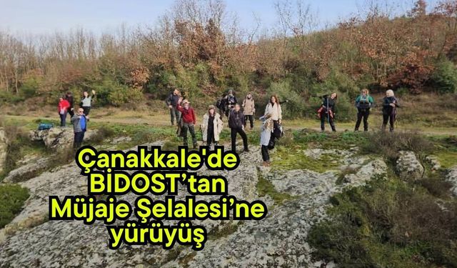 Çanakkale'de BİDOST’tan Müjaje Şelalesi’ne yürüyüş