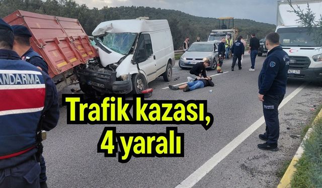 Trafik kazası, 4 yaralı