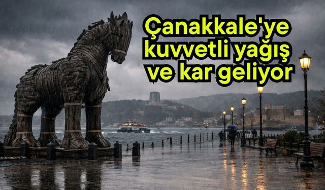 Çanakkale'ye kuvvetli yağış ve kar geliyor