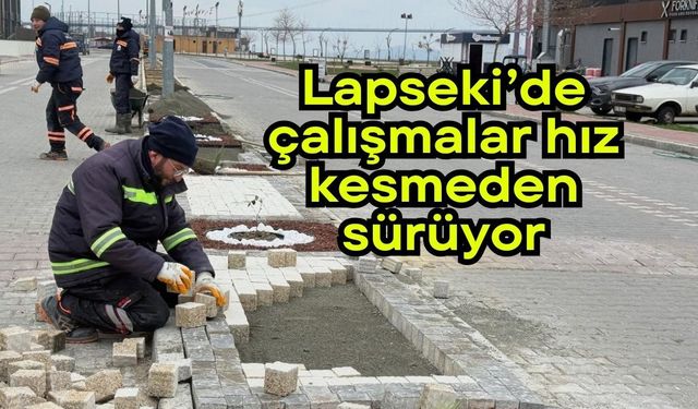Lapseki’de çalışmalar hız kesmeden sürüyor