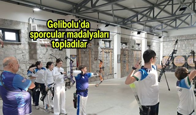 Gelibolu’da sporcular madalyaları topladılar