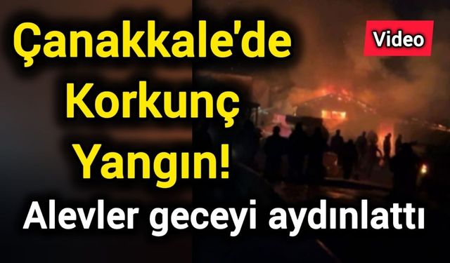 Çanakkale'de Korkunç Yangın! Alevler geceyi aydınlattı