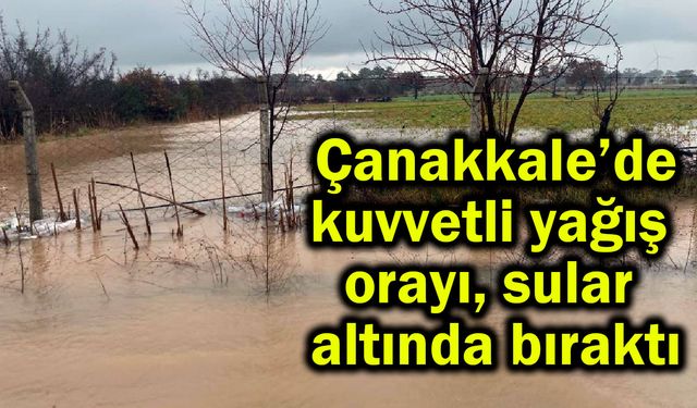 Çanakkale’de kuvvetli yağış sular altında bıraktı (Video)