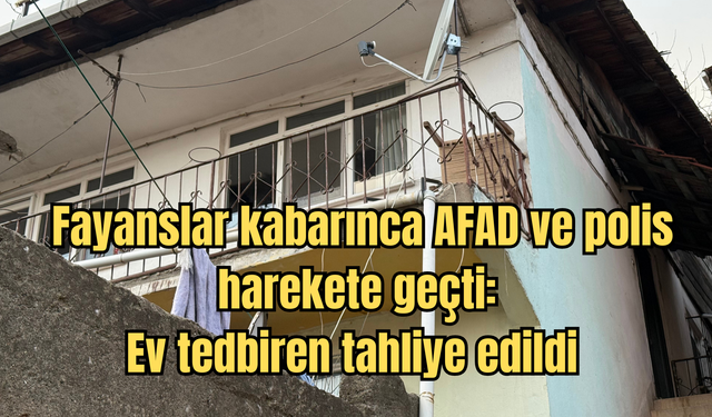 Fayanslar kabarınca AFAD ve polis harekete geçti: Ev tedbiren tahliye edildi